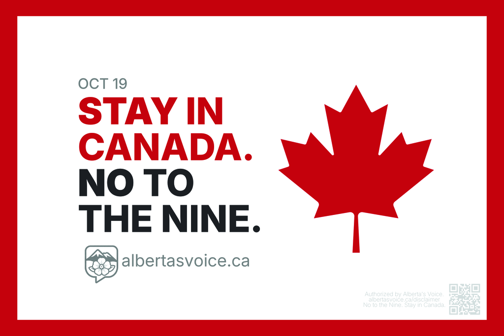 Alberta's Voice lawn sign